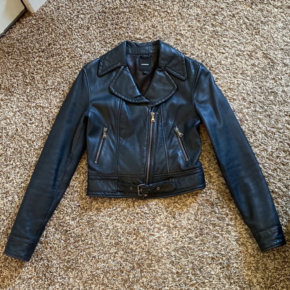 Express Jackets & Blazers - Genuine Leather Express Moto Jacket